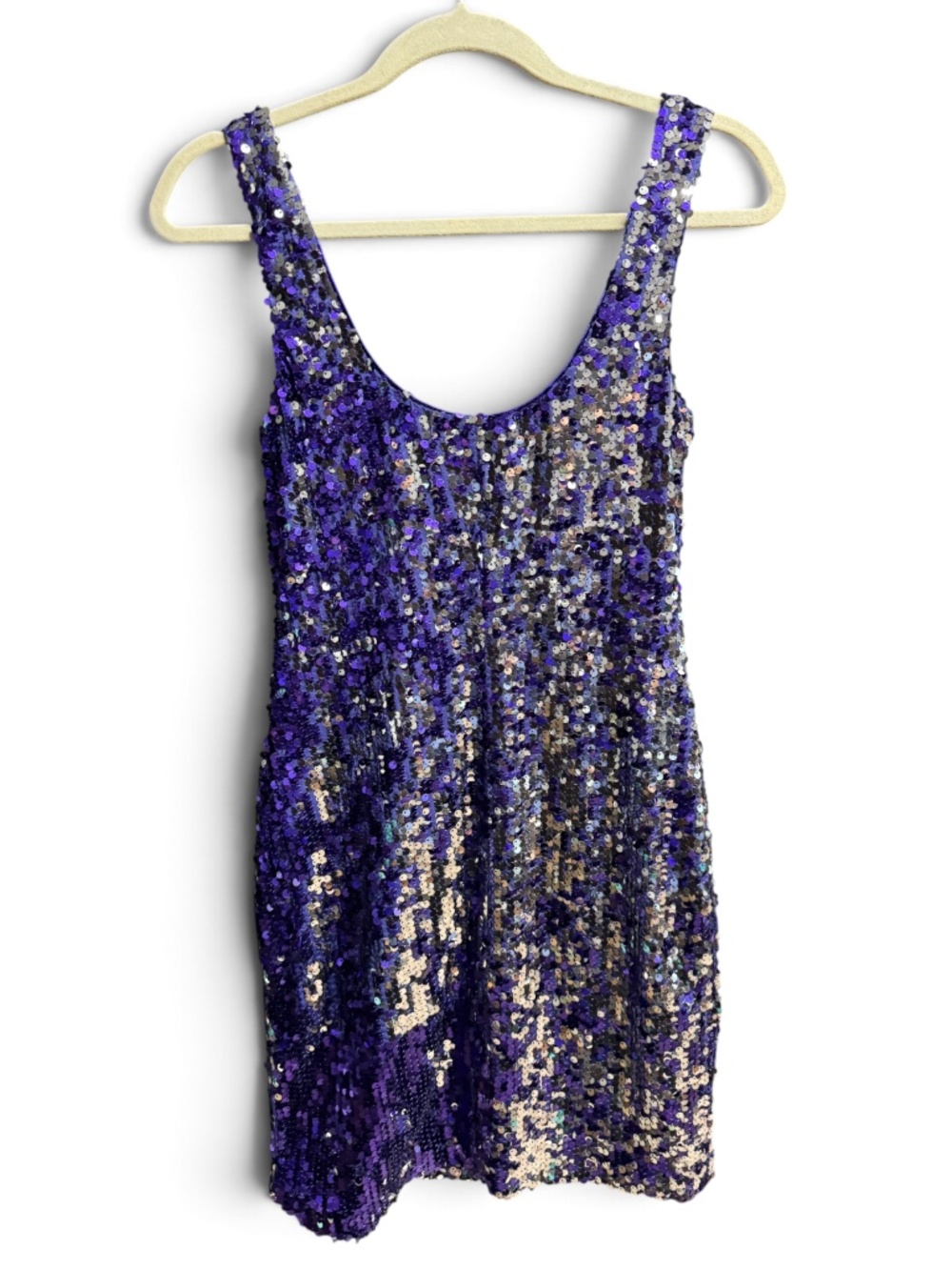 As U Wish M Purple Silver Sequin Mini Dress Homecoming Prom Party